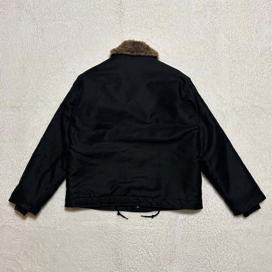 日本製 HOUSTON N-1 デッキジャケット IDEAL ジップ 黒 38