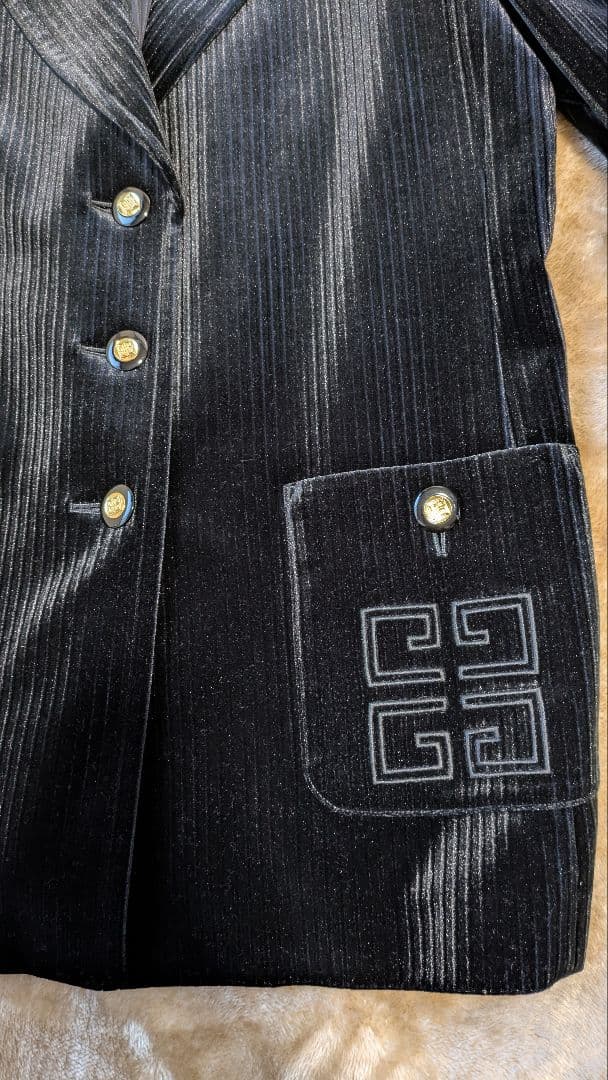 GIVENCHY　ジバンシー　ジャケット　42サイズ　黒　ヴィンテージ