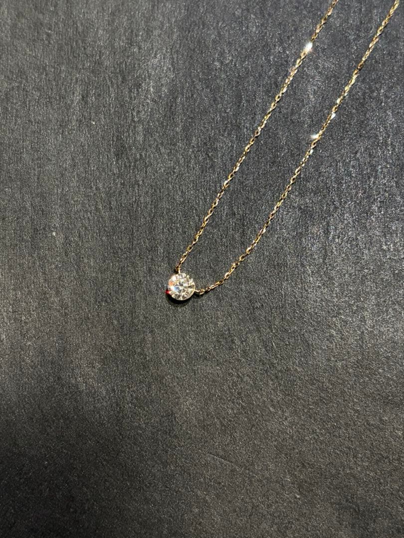 【あいか】ageteネックレス（K18ダイヤモンドネックレス（0.3ct）