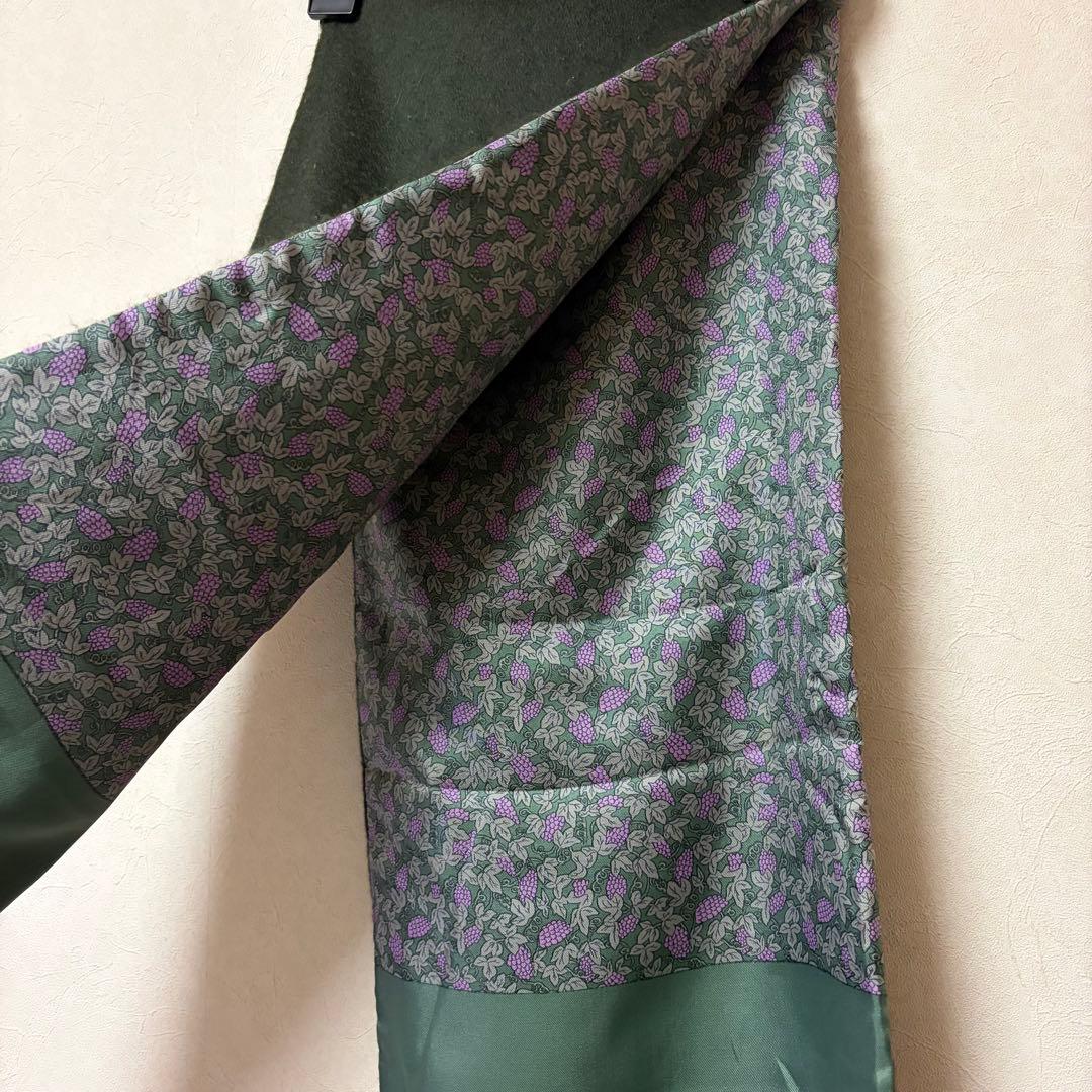 最終お値下げ！美品！HERMES/エルメス カシミヤマフラー/ぶどう柄