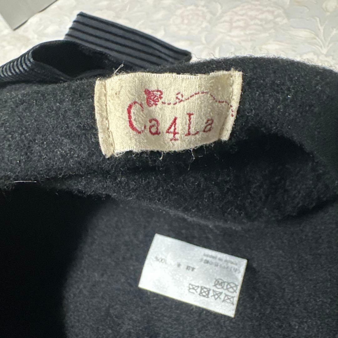 カシラ黒いリボン付きベレー帽