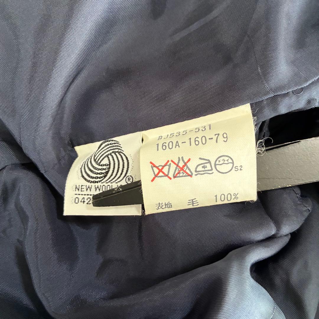 Burberrys 紺ブレ ダブル 160A 金ボタン テーラード ネイビー
