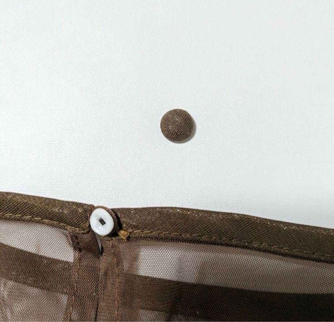 【LEJA】刺繍レースウエストサイド釦マーメイド M