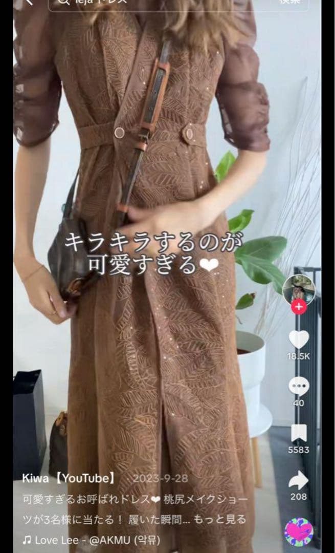 【LEJA】刺繍レースウエストサイド釦マーメイド M