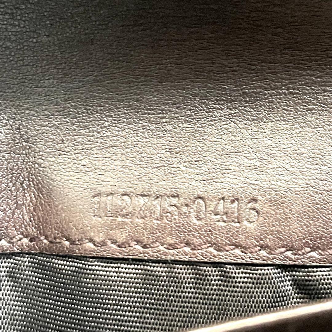 GUCCI グッチ　シマ レザー 長財布　メタルロゴ　wホック　0115-②