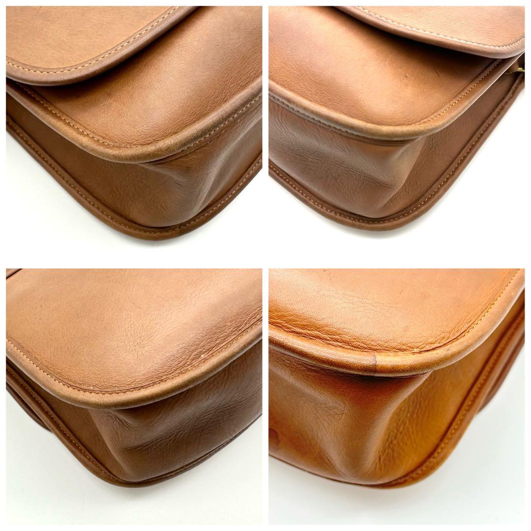 COACH オールドコーチ ターンロック ショルダーバッグ ブラウン