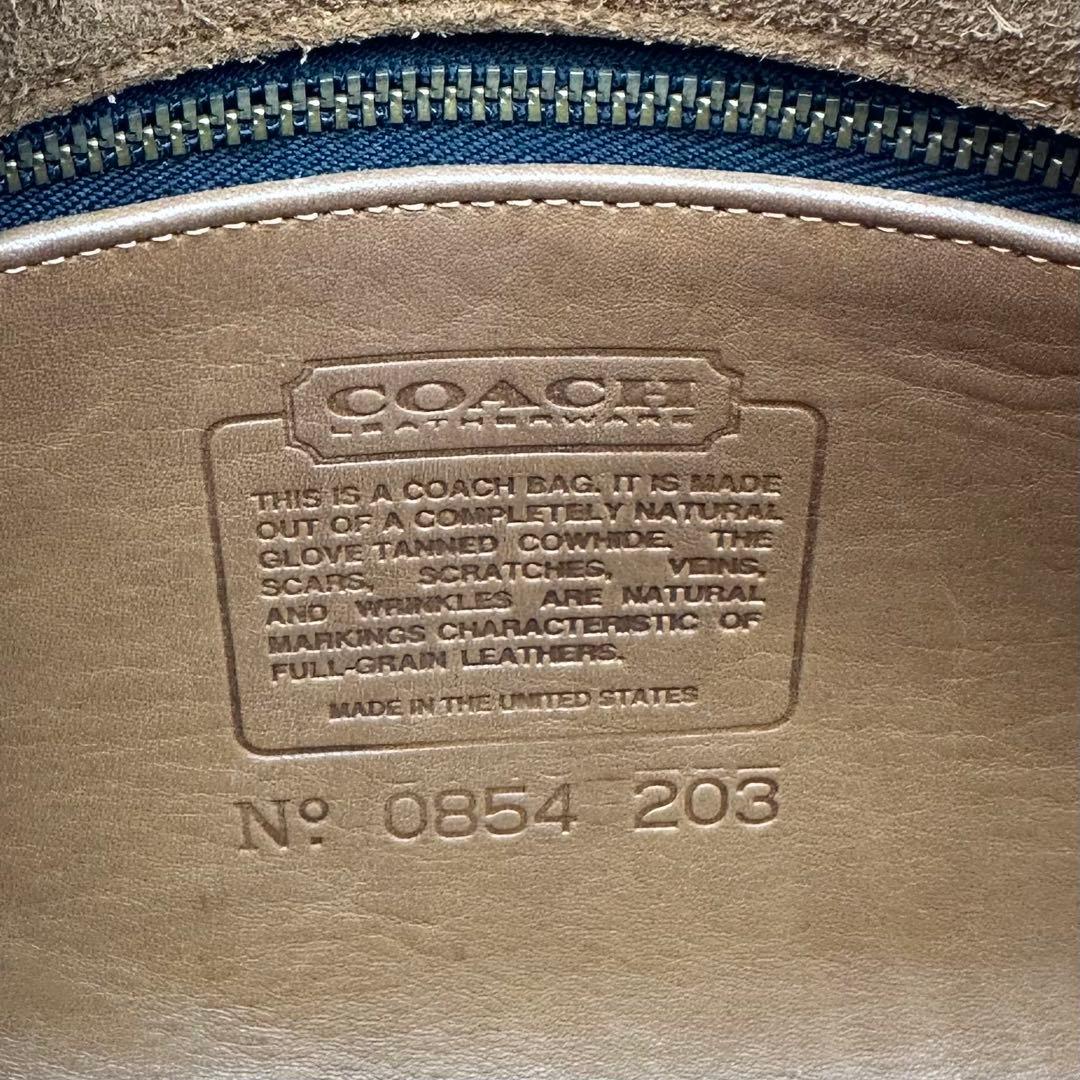 COACH オールドコーチ ターンロック ショルダーバッグ ブラウン