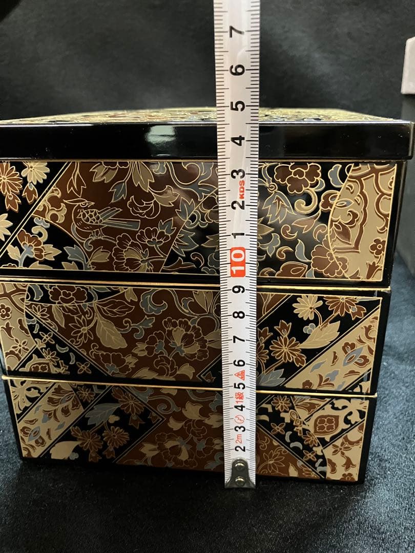 正倉院鳳凰　三段重　重箱　漆器　3段　重箱 2個セット　未使用品　B2238
