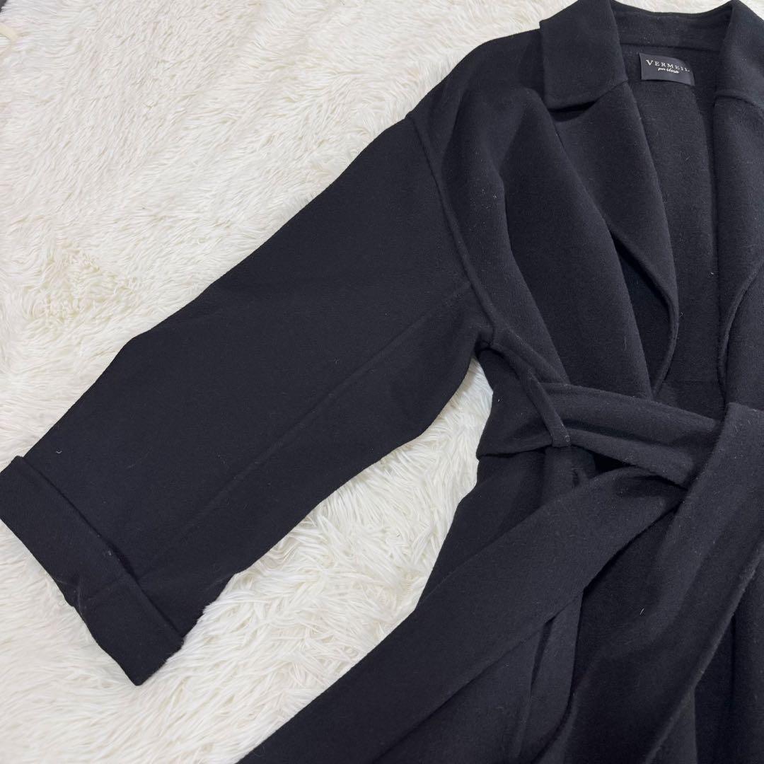 VERMEIL par iena イエナ カシミヤ混ビーバーサイドスリットコート