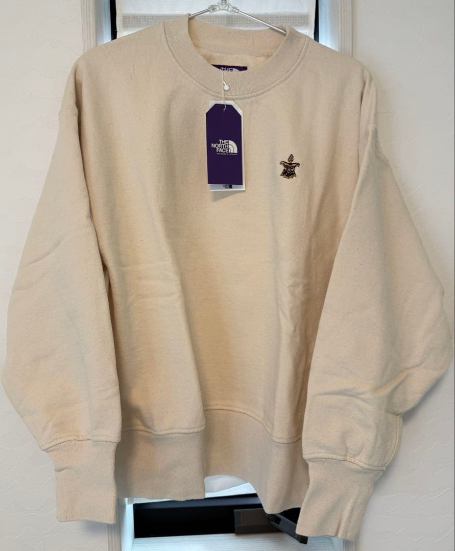 新品未使用ザノースフェイスパープルレーベル13オンスモックネックスウェット日本製