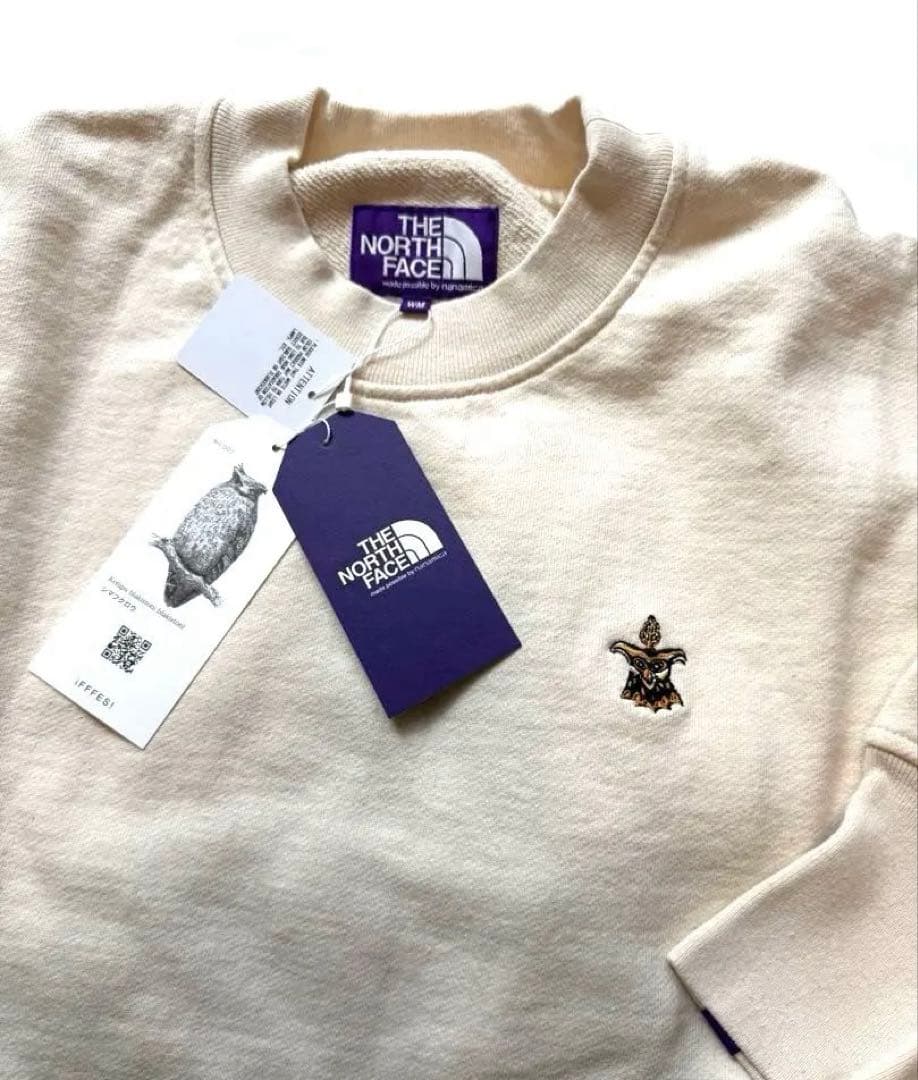 新品未使用ザノースフェイスパープルレーベル13オンスモックネックスウェット日本製
