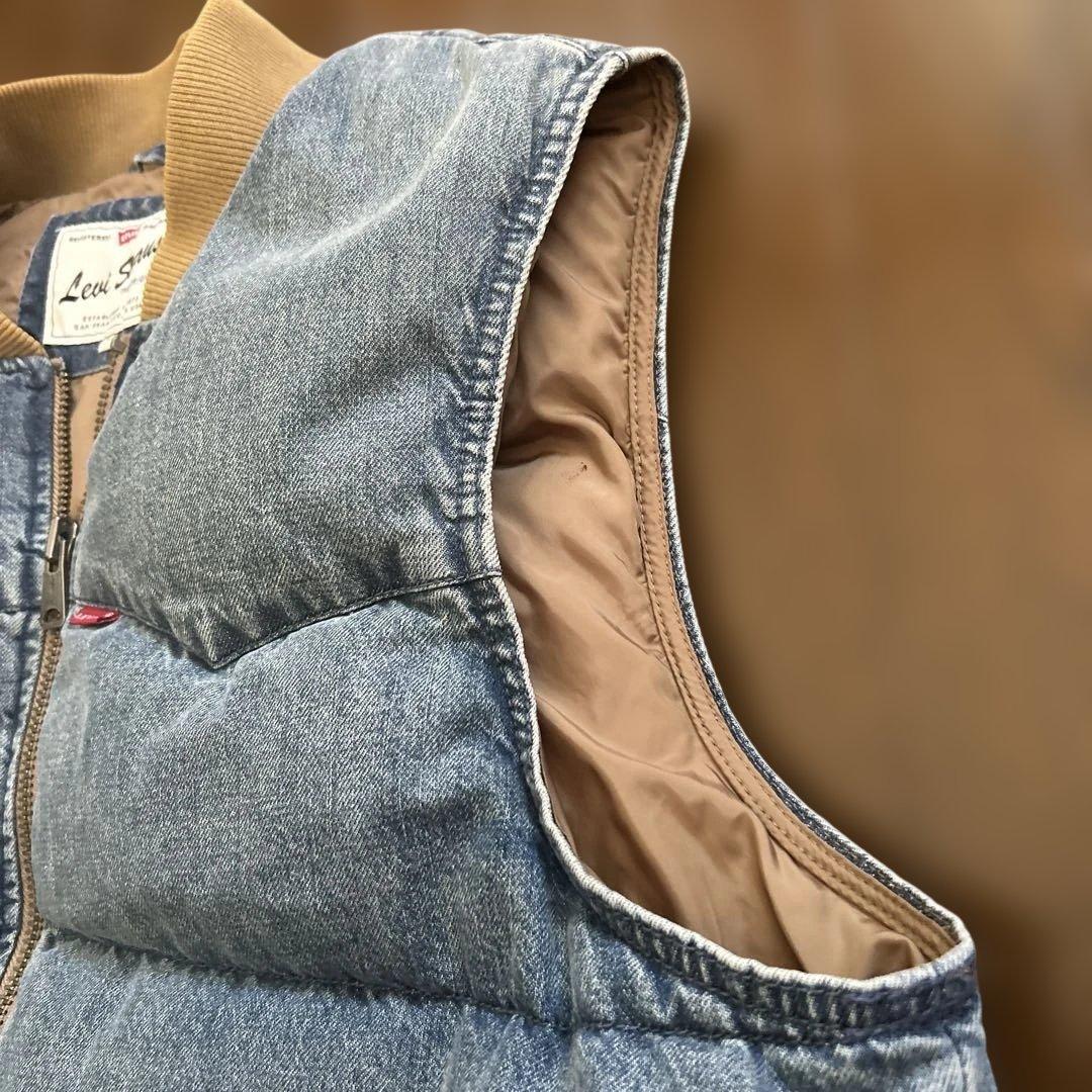 ★超美品★Levi's リーバイス スーパーデニムダウンベスト　Ｌ