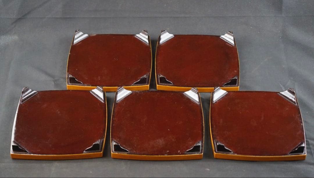 時代　漆器　蒔絵　吸物膳　10客　共箱　木製