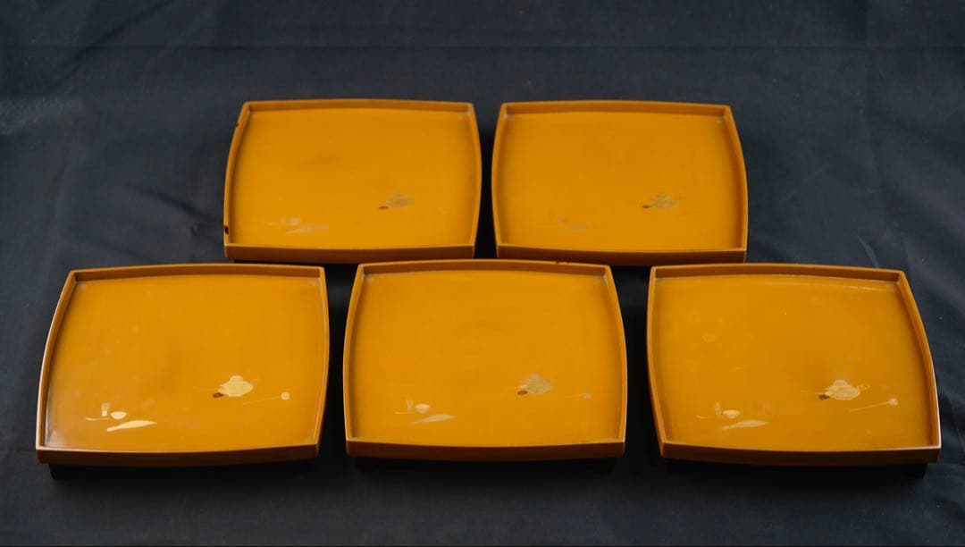 時代　漆器　蒔絵　吸物膳　10客　共箱　木製