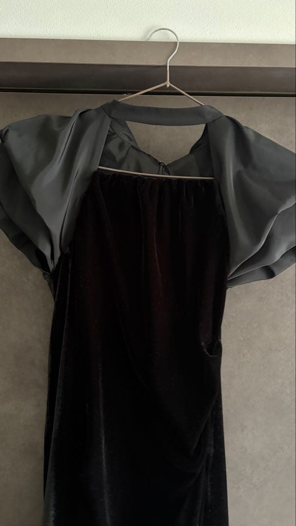 【新品未使用】ANDRESD drape velour dress