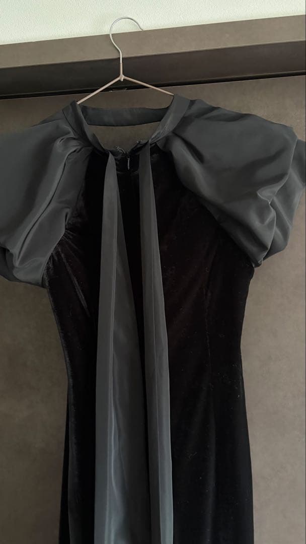【新品未使用】ANDRESD drape velour dress