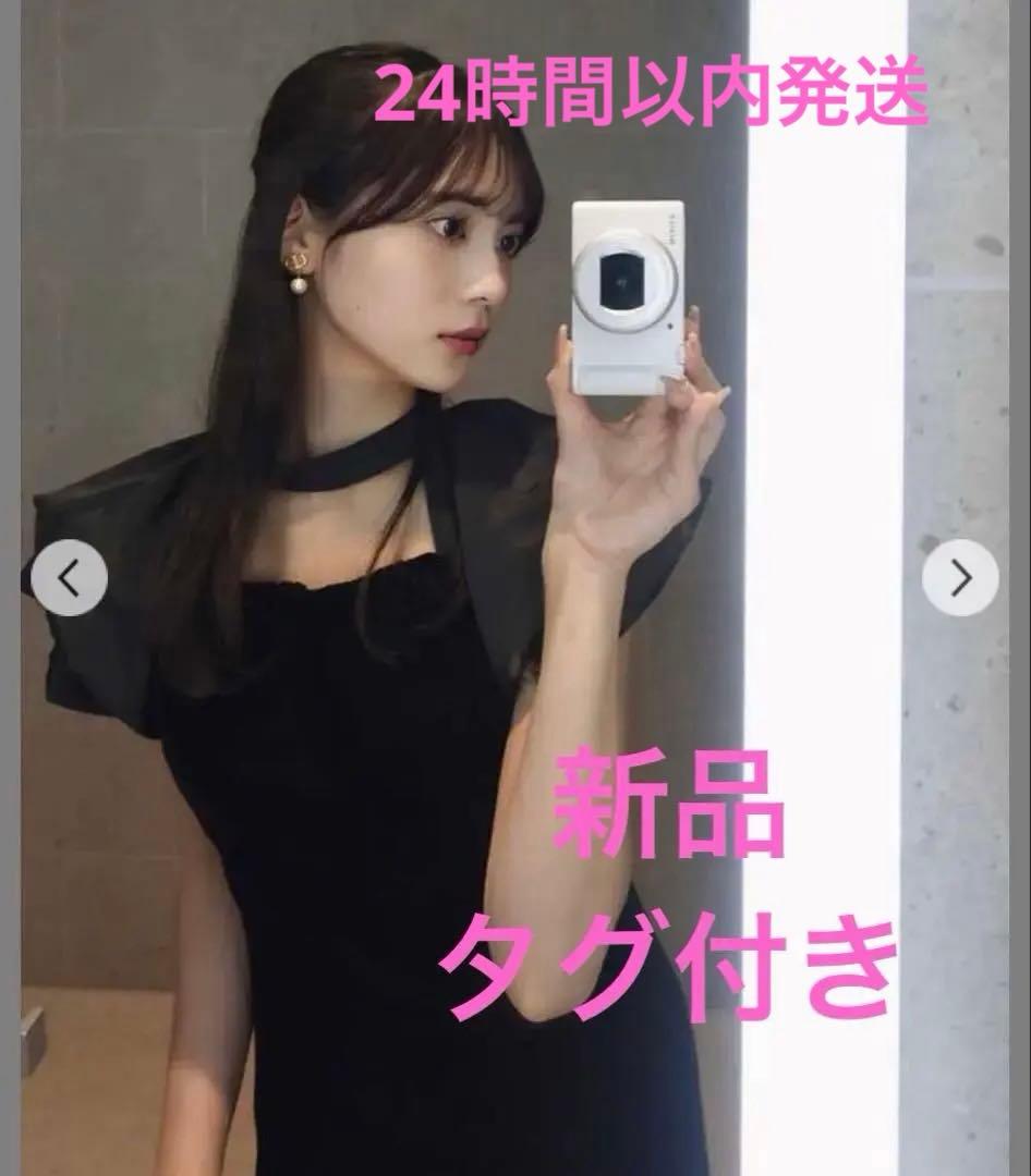 【新品未使用】ANDRESD drape velour dress