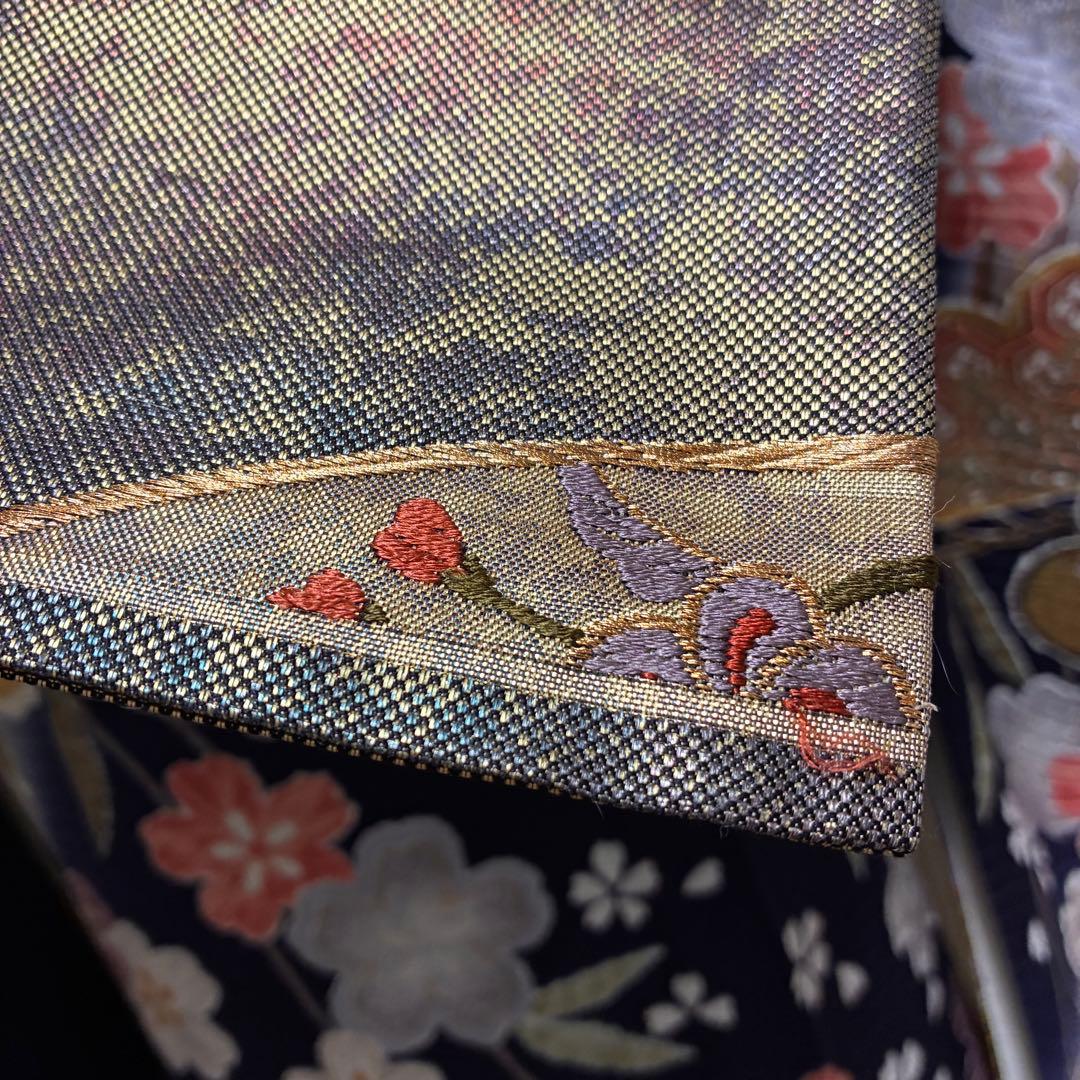 【振袖フルセット】+着付け小物フルセット豪華金彩 四季花文 流水文様 金駒刺繍