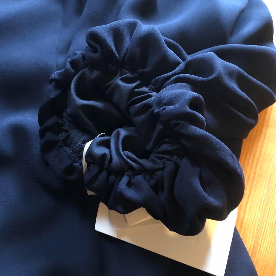 新品　セルフォード　ネイビー シフォンロングワンピース　22ss★