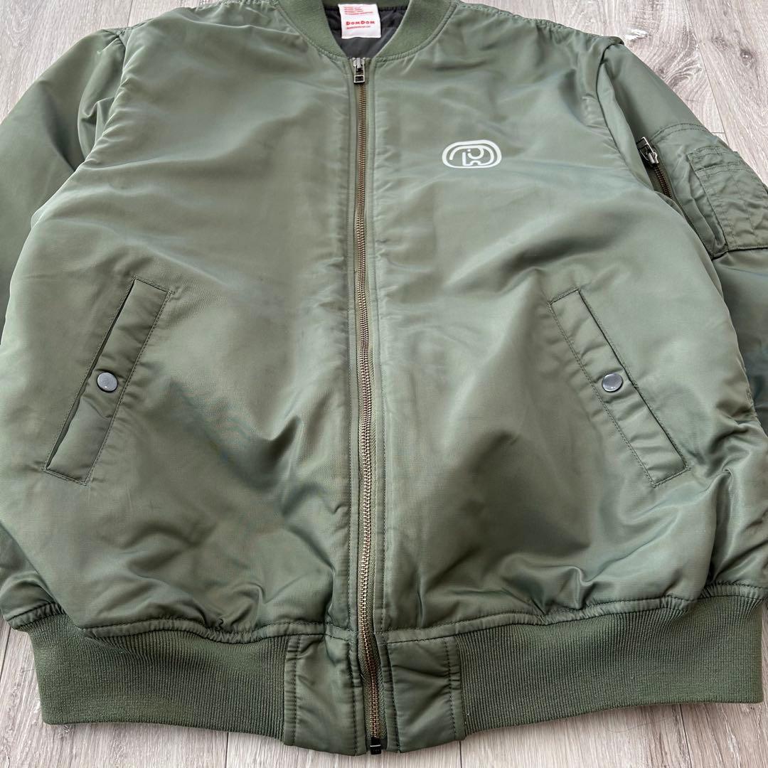 ドムドムハンバーガー MA1 フライトジャケット ミリタリージャケットFオリーブ