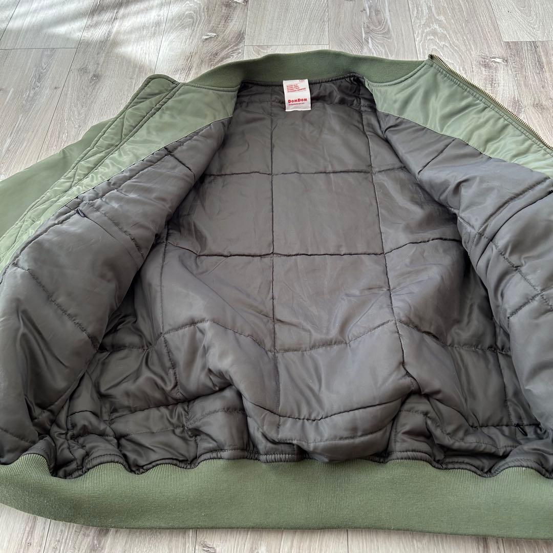 ドムドムハンバーガー MA1 フライトジャケット ミリタリージャケットFオリーブ