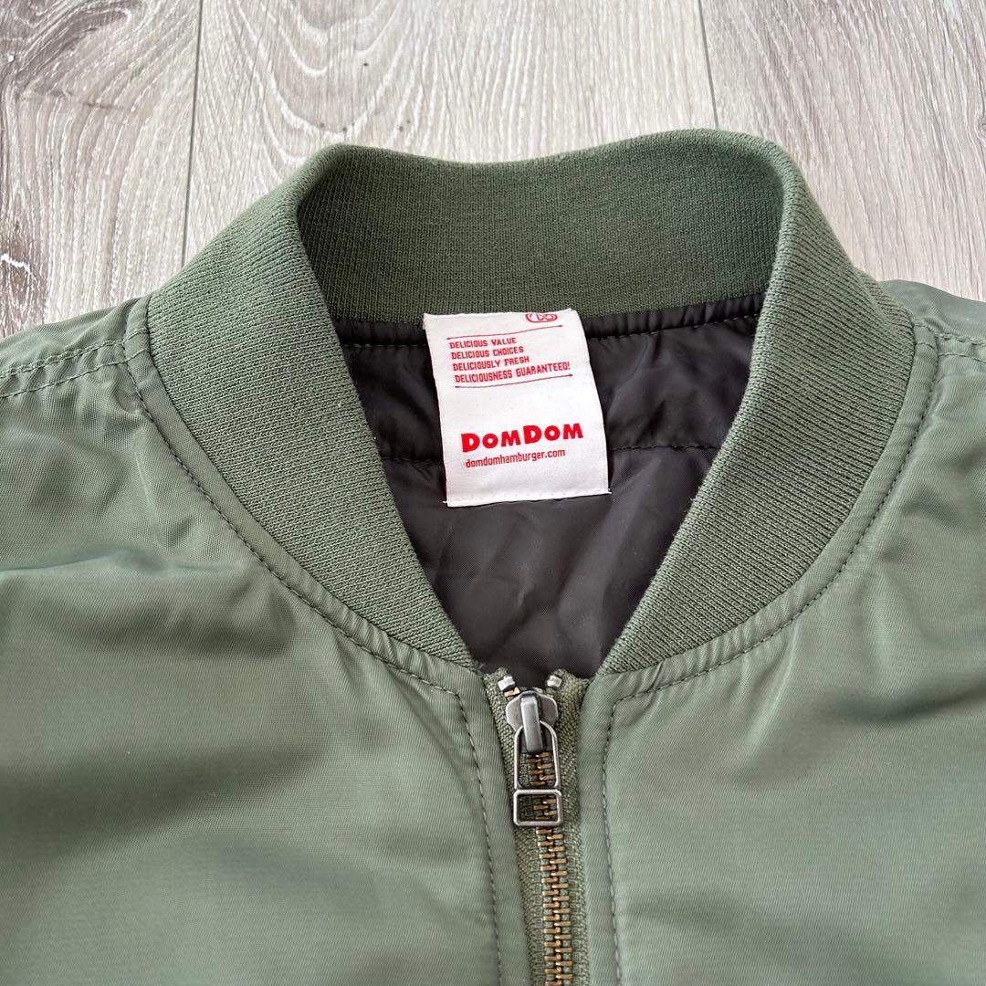 ドムドムハンバーガー MA1 フライトジャケット ミリタリージャケットFオリーブ