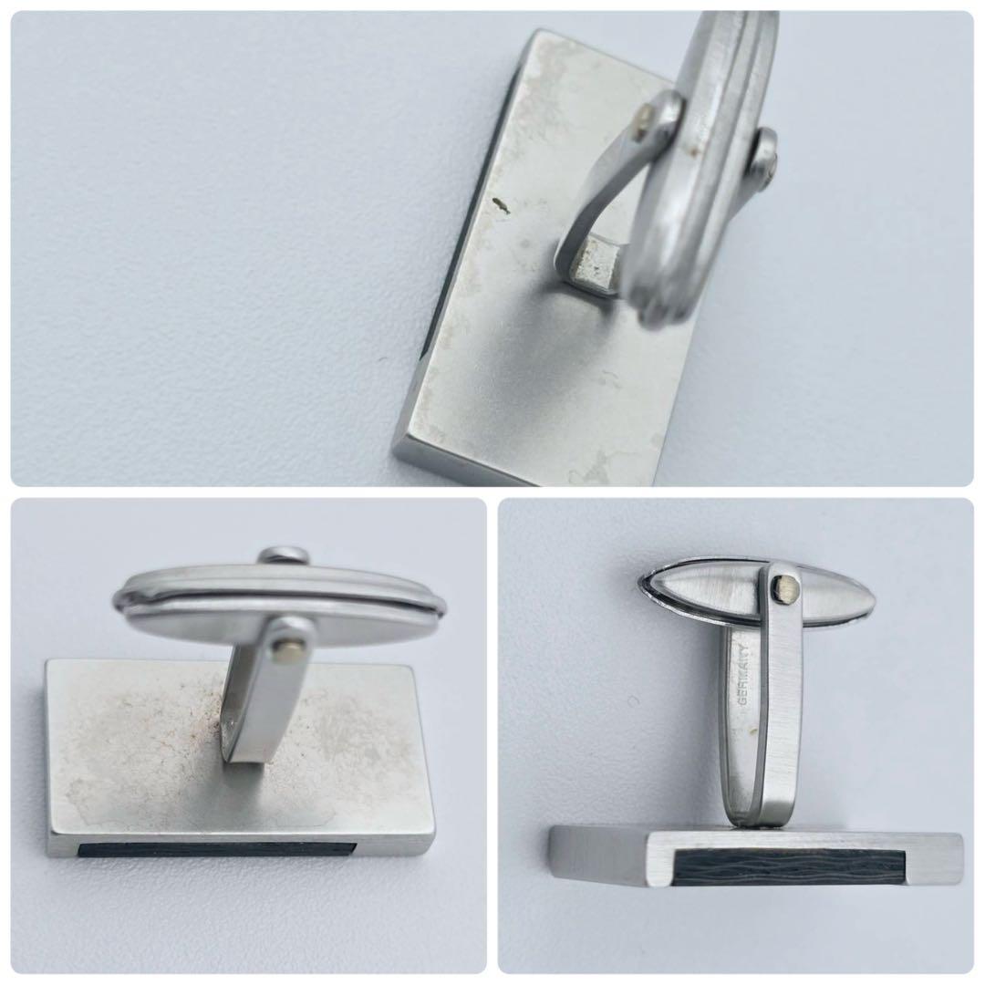 ★MONTBLANC★ カフリンクス カフス ロゴ 長方形 シルバー ブラック