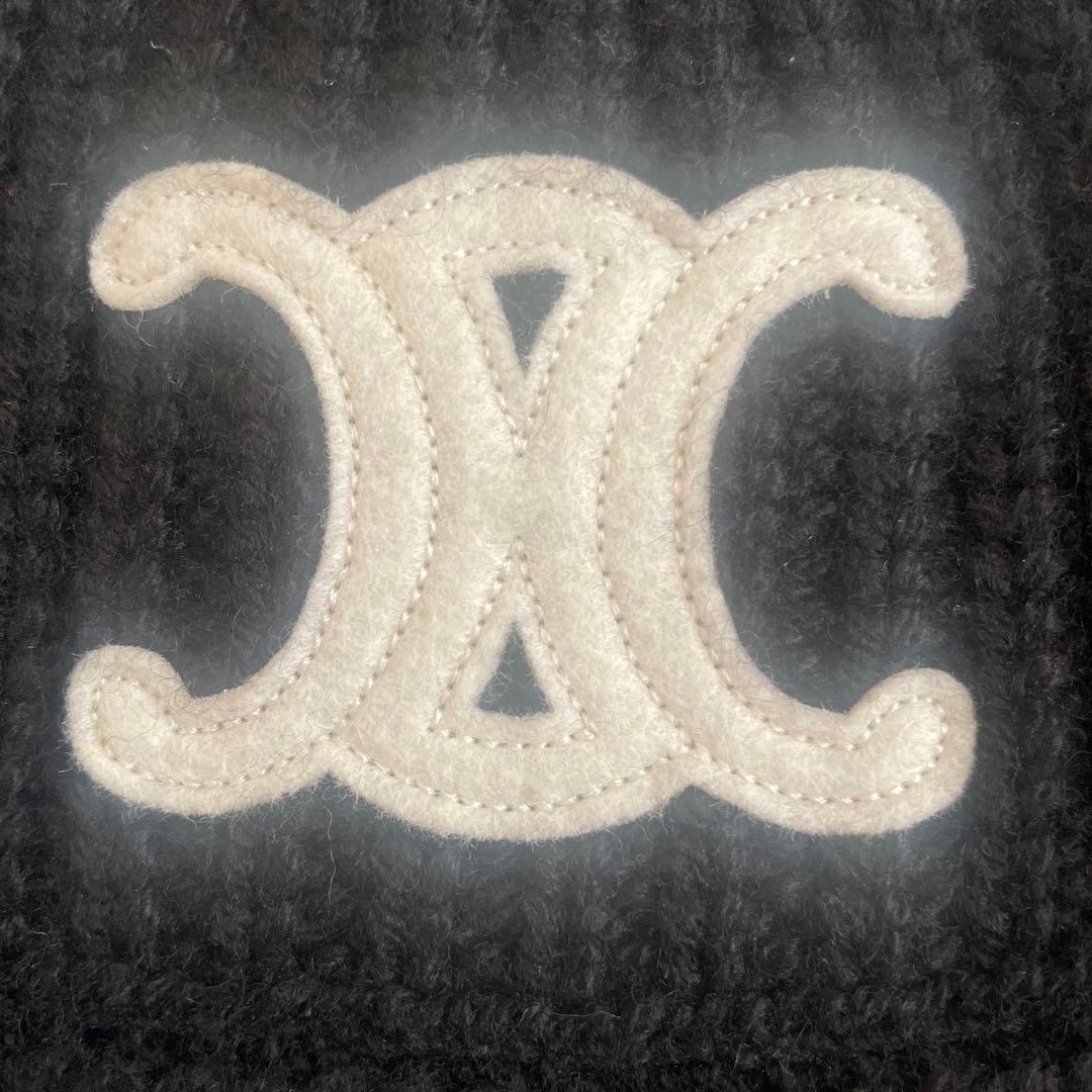 CELINE ブラック ニットバケットハット