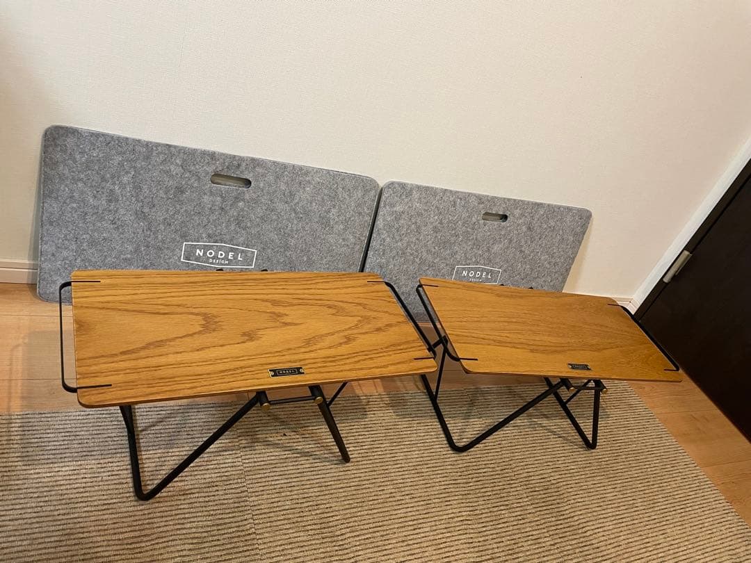 ノデルデザイン バタフライテーブル/S ビンテージオーク2個セットです。