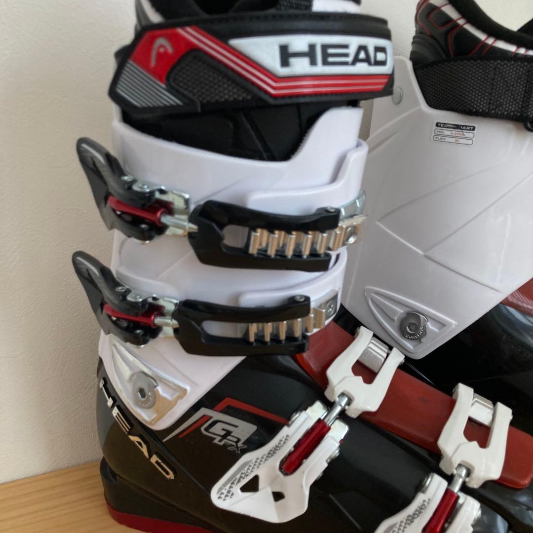 ヘッド　スキー靴　25.0-25.5cm ブーツ 男性用 黒/白/赤