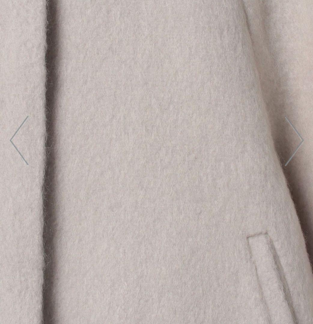 ★タグ付★アルアバイル　モヘアシャギーステンカラーショートコート