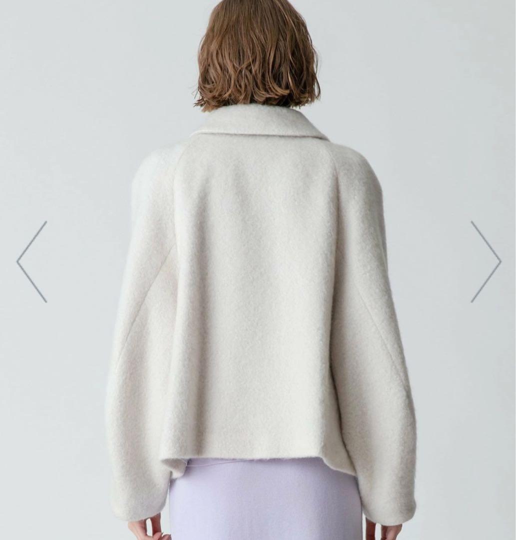 ★タグ付★アルアバイル　モヘアシャギーステンカラーショートコート