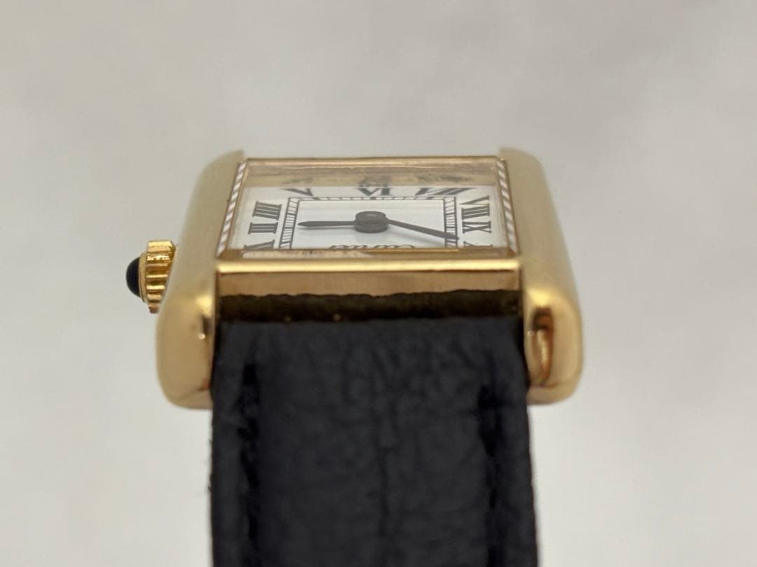 【美品】カルティエ プレマストタンク SM 手巻き ホワイト【稼働品】レディース