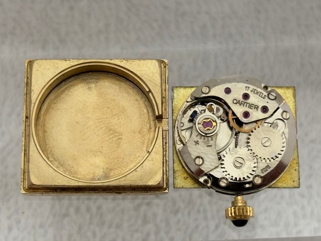 【美品】カルティエ プレマストタンク SM 手巻き ホワイト【稼働品】レディース