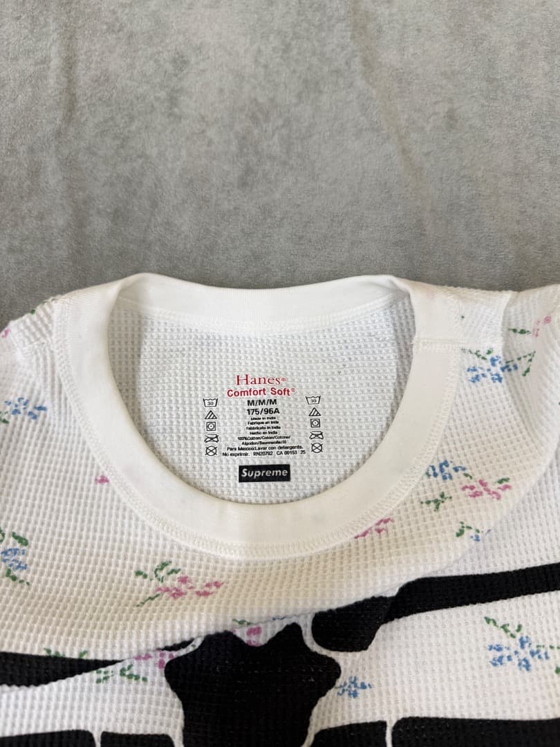 美品 Hanes 骸骨プリント 長袖Tシャツ M