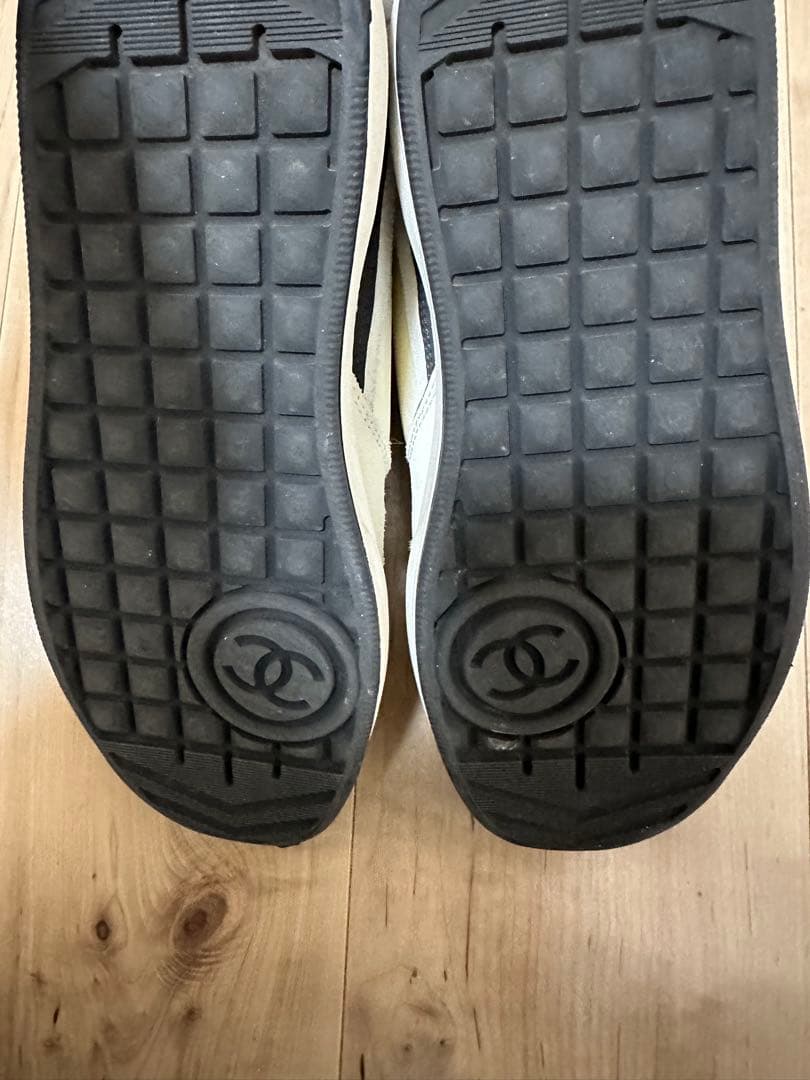 CHANEL ホワイト/ブラック スニーカー38