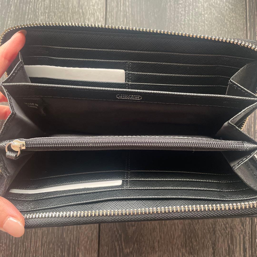 COACH 長財布 ブラック グレー