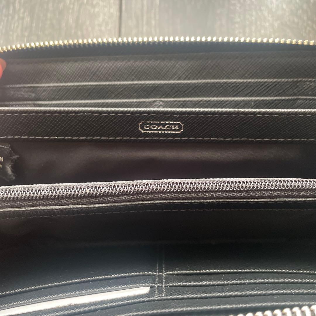 COACH 長財布 ブラック グレー
