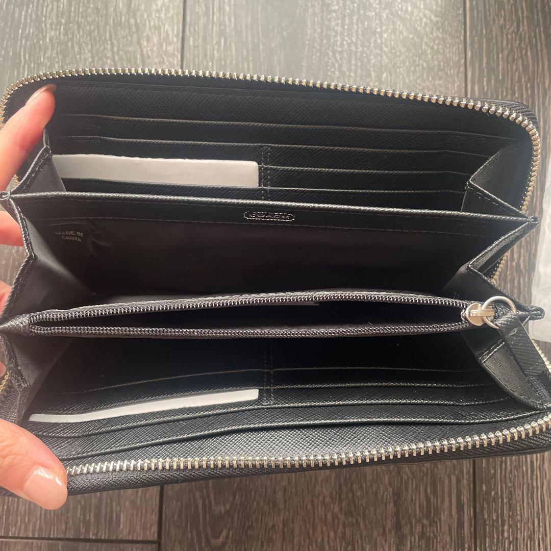 COACH 長財布 ブラック グレー
