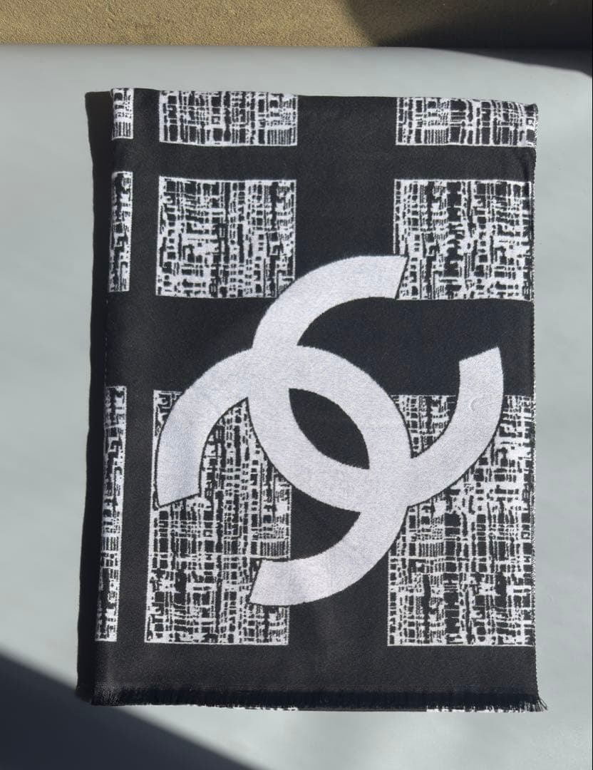 蔦吉　CHANELシャネル 大判ストール ノベルティ カシミヤ混新品