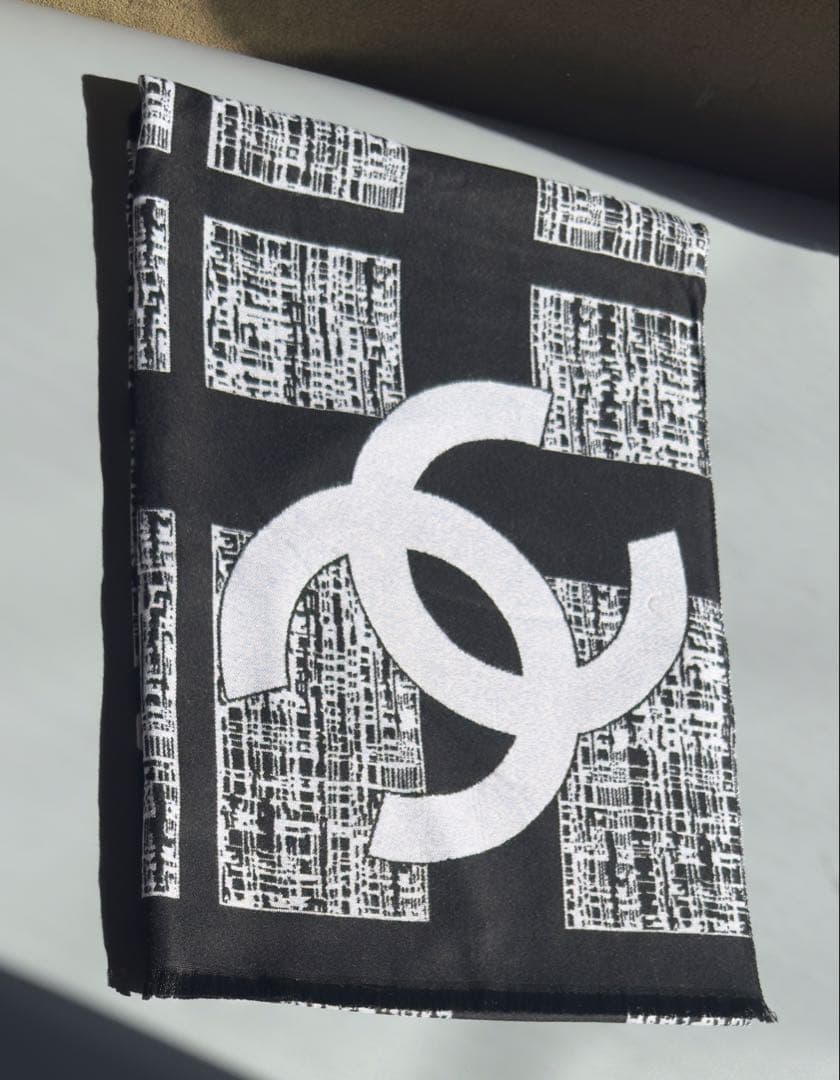 蔦吉　CHANELシャネル 大判ストール ノベルティ カシミヤ混新品