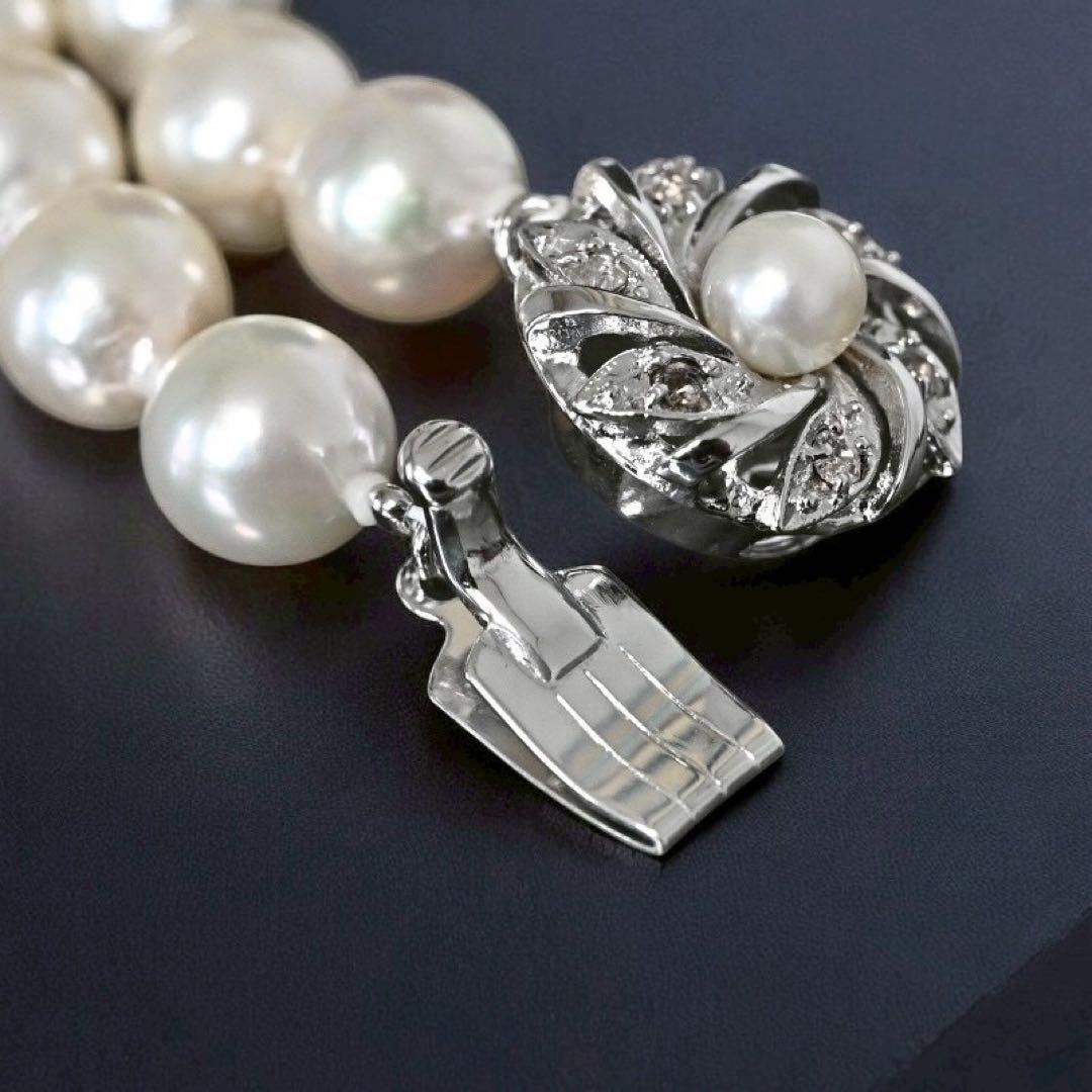 【最高峰】アコヤ　パール　大珠　ネックレス　本真珠　9ミリ　鑑別書