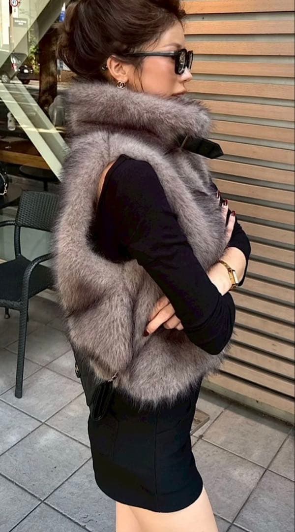 ディアンテ　DIANTE エコファーベスト　ブラウン　新品