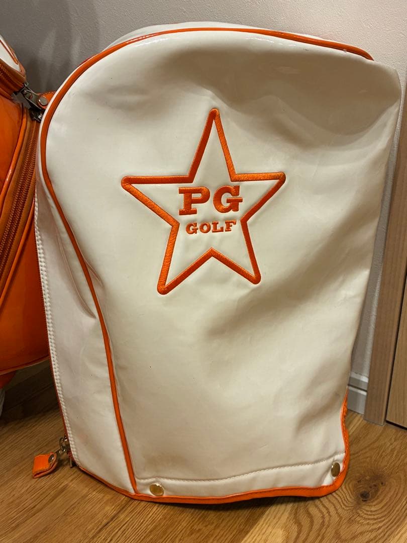 PEARLY GATES キャディーバッグ オレンジ/ホワイト　おまけ有り