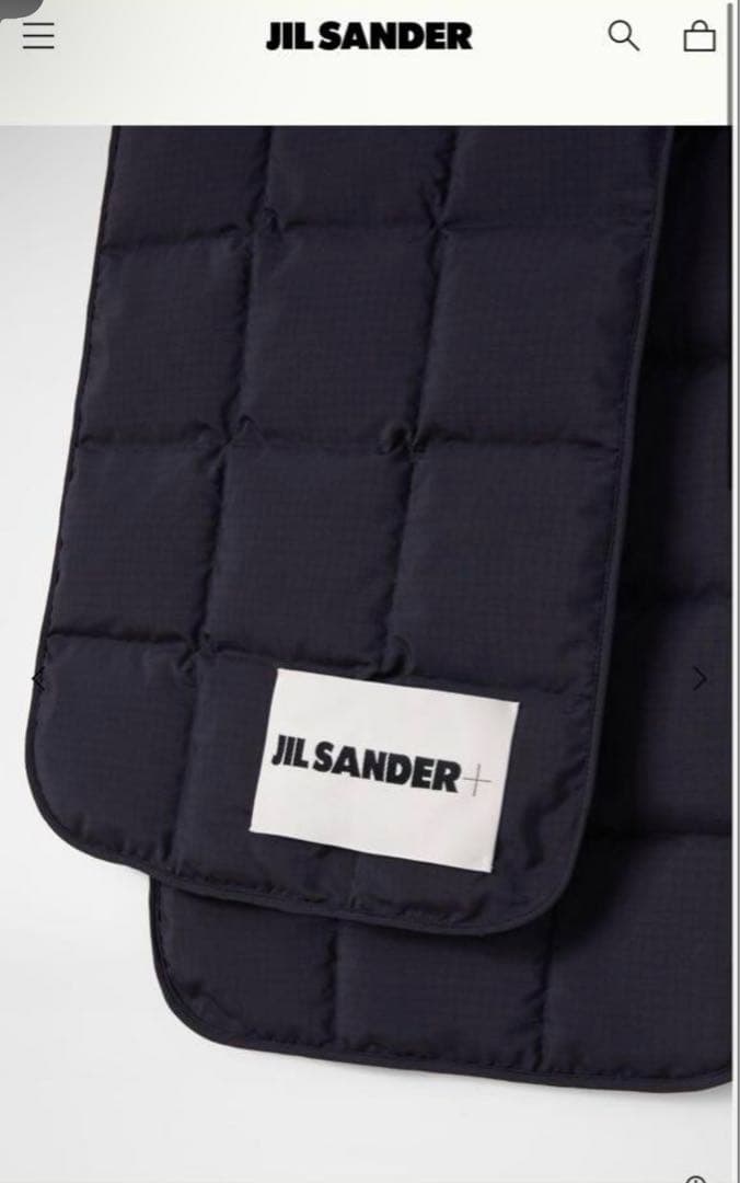 値下げしました⭐︎【超美品】 JILSANDER＋　キルティングマフラー　ネイビー