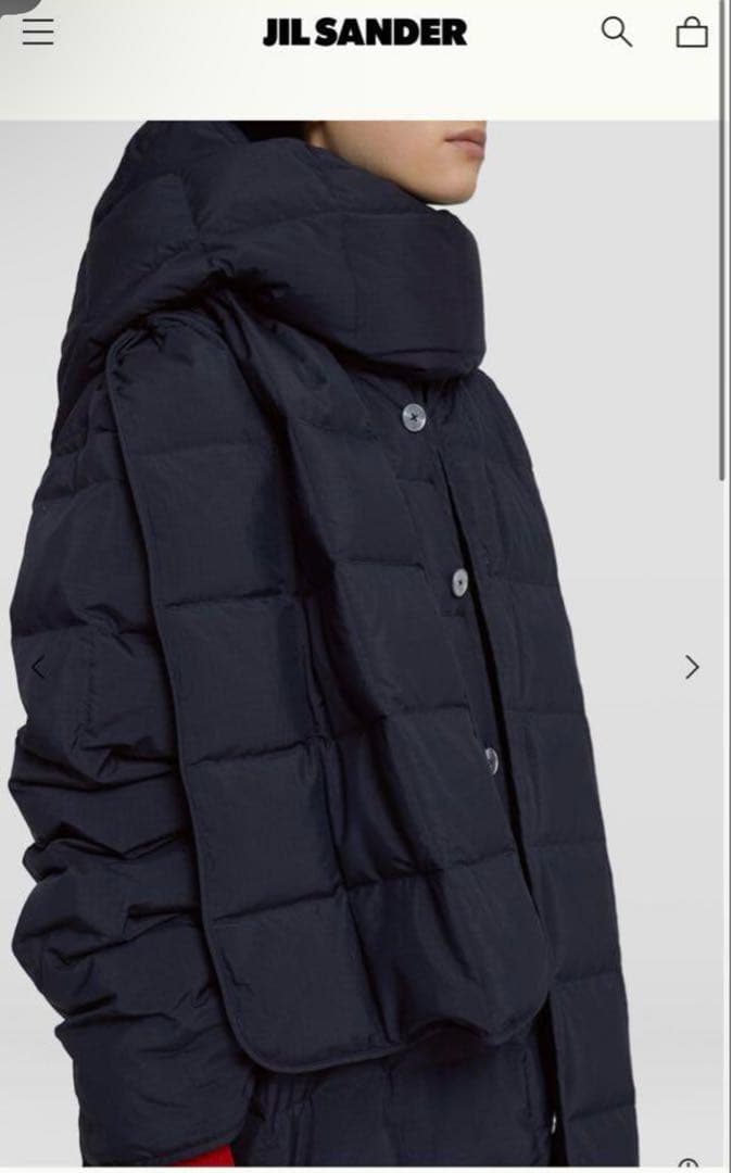 値下げしました⭐︎【超美品】 JILSANDER＋　キルティングマフラー　ネイビー