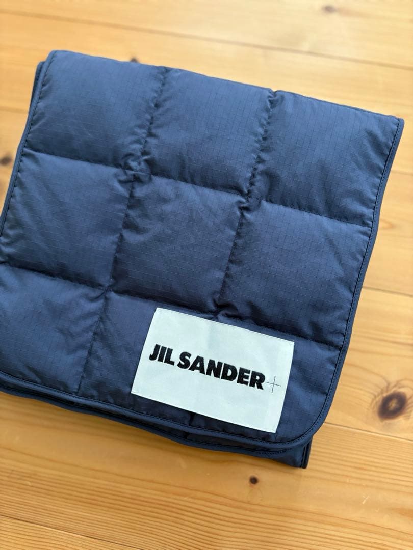 値下げしました⭐︎【超美品】 JILSANDER＋　キルティングマフラー　ネイビー