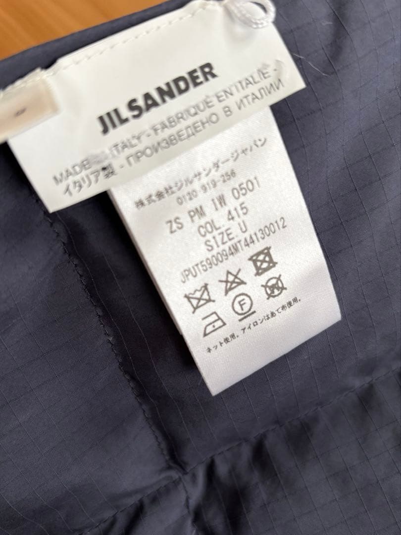 値下げしました⭐︎【超美品】 JILSANDER＋　キルティングマフラー　ネイビー