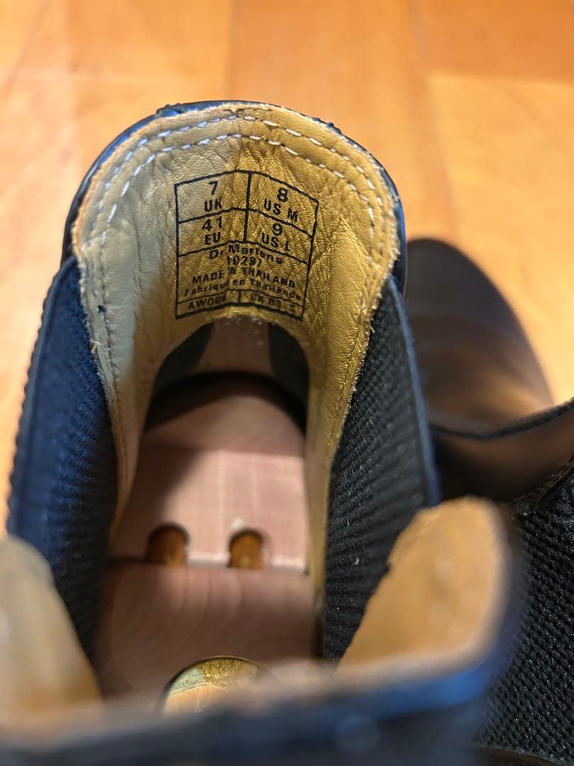 Dr.Martens UK7 黒レザーサイドゴアブーツ