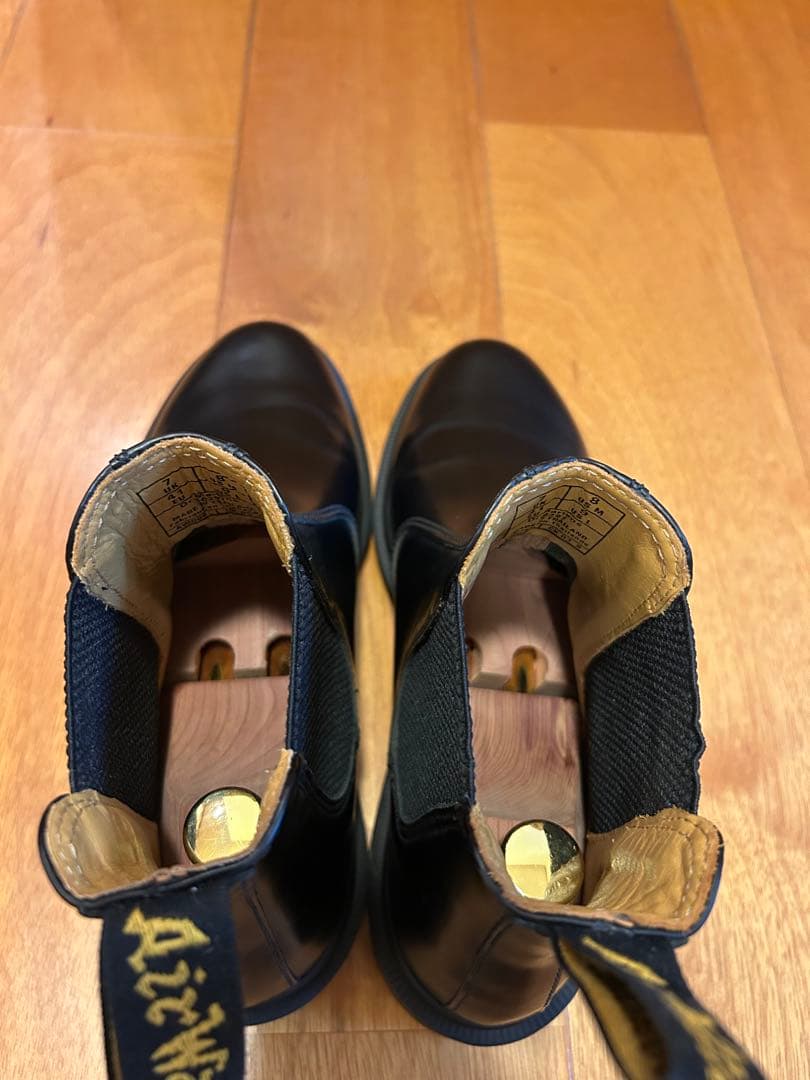 Dr.Martens UK7 黒レザーサイドゴアブーツ